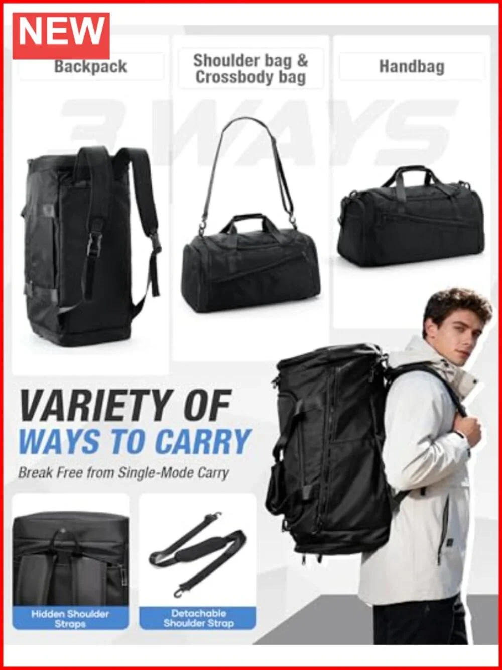 N/A versatile duffle